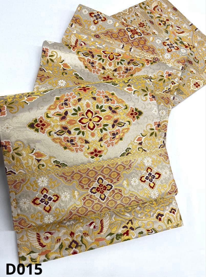 袋帯 鳳凰 鳥 華紋 吉祥文様 正絹 六通 D015 - メルカリ