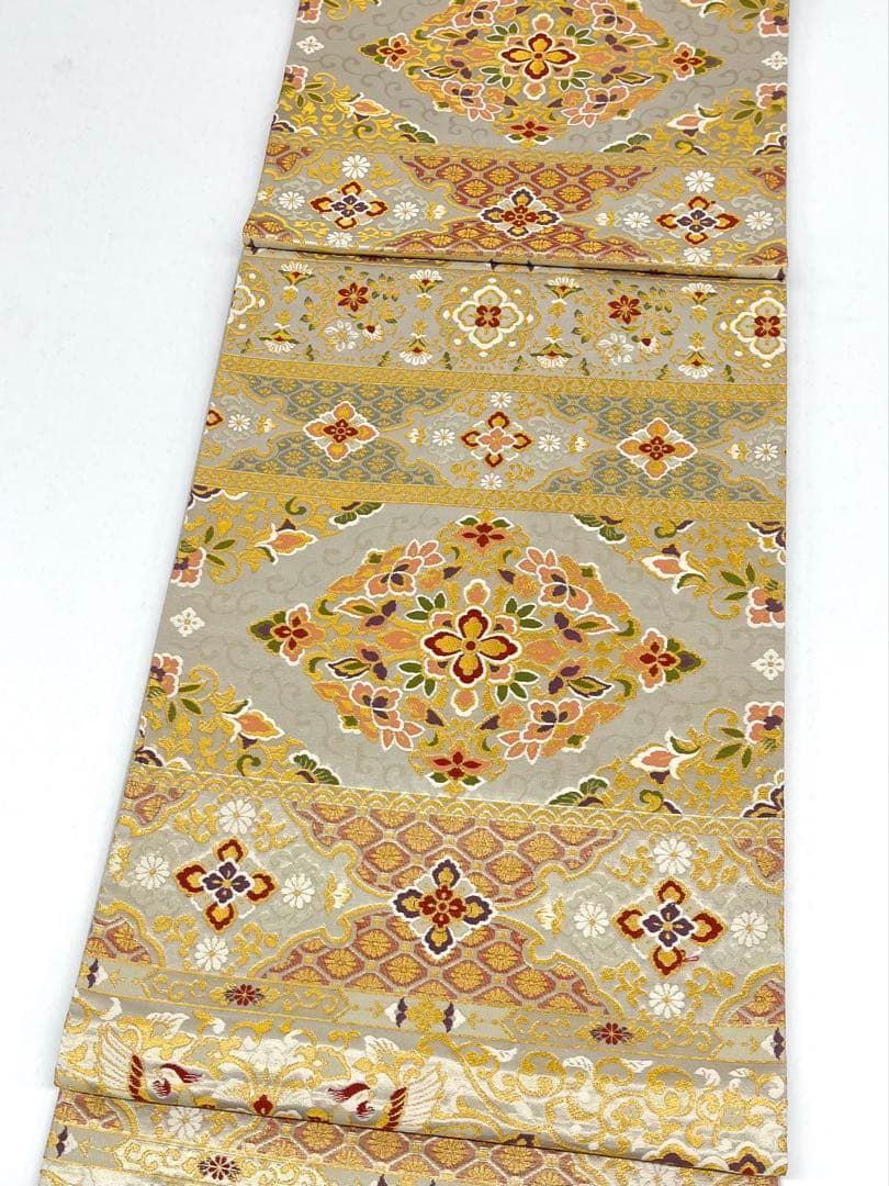 袋帯 鳳凰 鳥 華紋 吉祥文様 正絹 六通 D015 - メルカリ