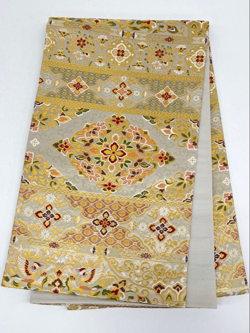 袋帯 鳳凰 鳥 華紋 吉祥文様 正絹 六通 D015 - メルカリ