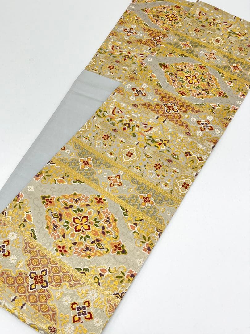 袋帯 鳳凰 鳥 華紋 吉祥文様 正絹 六通 D015 - メルカリ