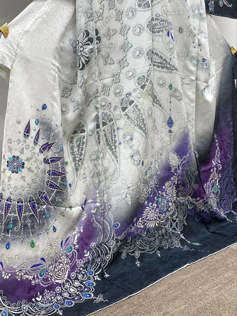 jewel 銀通し 訪問着 仮絵羽 未仕立て品 舞台衣装 大衆演劇 正絹 八掛付 jewel 銀通し 訪問着 仮絵羽 未仕立て品 舞台衣装 大衆演劇 正絹 八掛