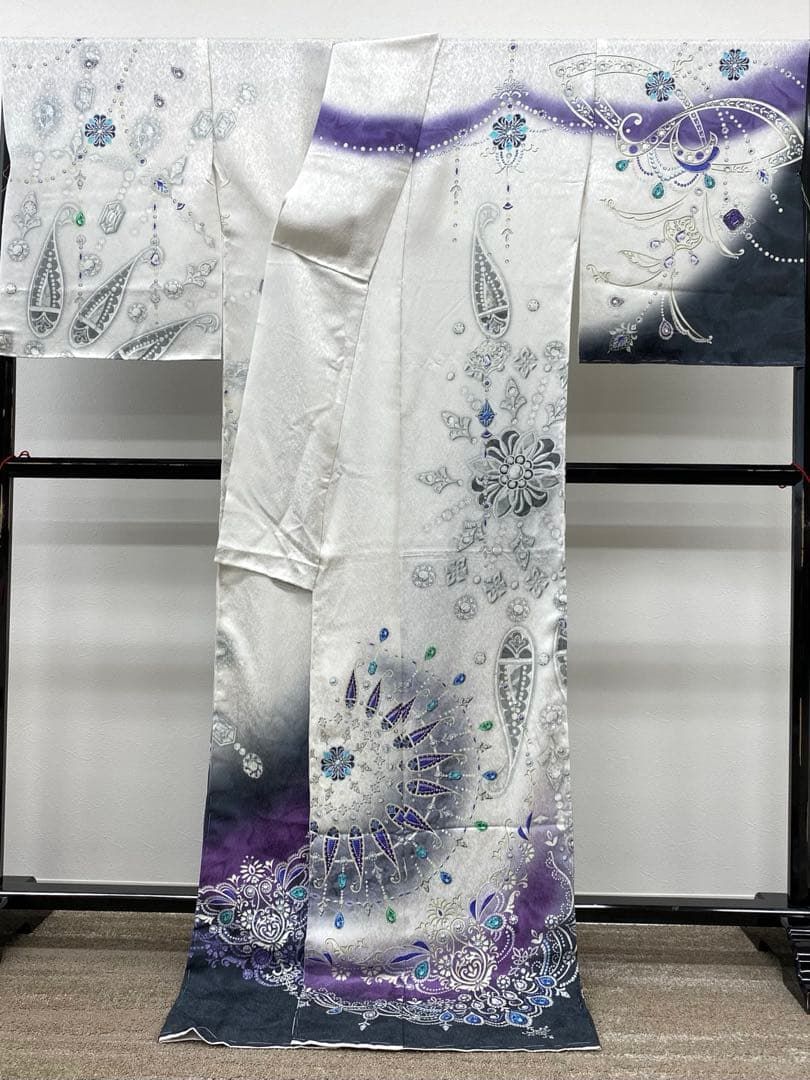 jewel 銀通し 訪問着 仮絵羽 未仕立て品 舞台衣装 大衆演劇 正絹 八掛付 jewel 銀通し 訪問着 仮絵羽 未仕立て品 舞台衣装 大衆演劇 正絹 八掛