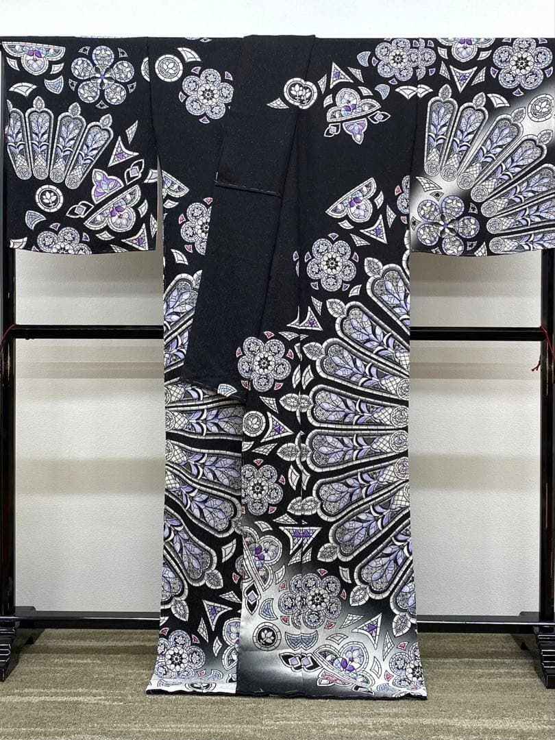 ストラスブール大聖堂 銀通し 訪問着 仮絵羽 未仕立て品 ステンド