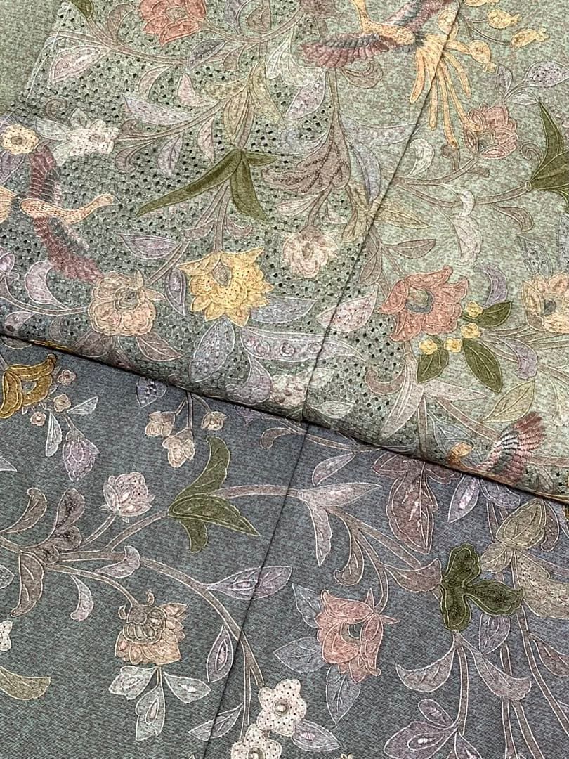 蘇州刺繍 汕頭刺繍 相良刺繍 訪問着 鳳凰 鳥 唐花 正絹 - メルカリ