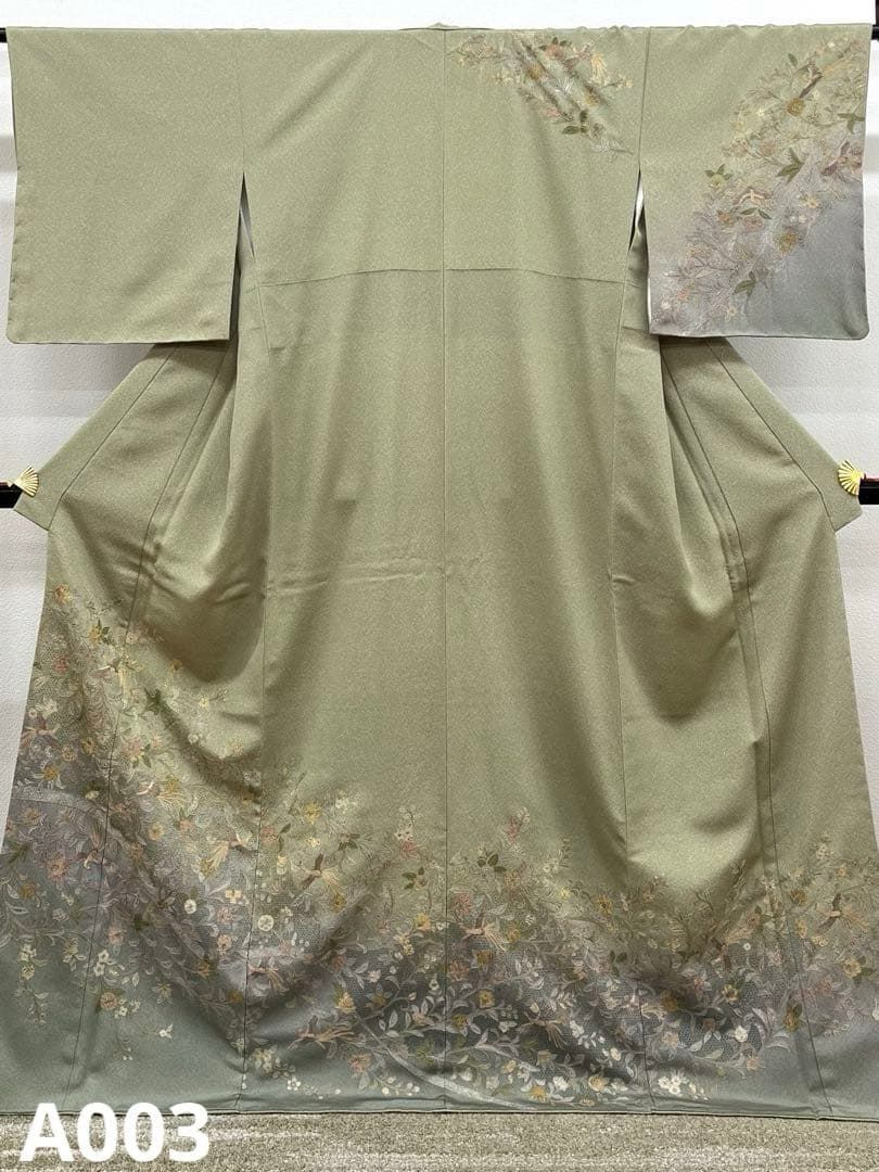 蘇州刺繍 汕頭刺繍 相良刺繍 訪問着 鳳凰 鳥 唐花 正絹 - メルカリ