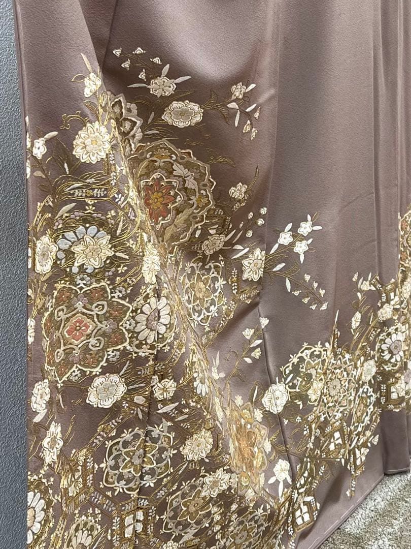 蘇州刺繍 訪問着 金彩 蜀江文 華文 金糸 正絹 躾糸付き A002 - メルカリ