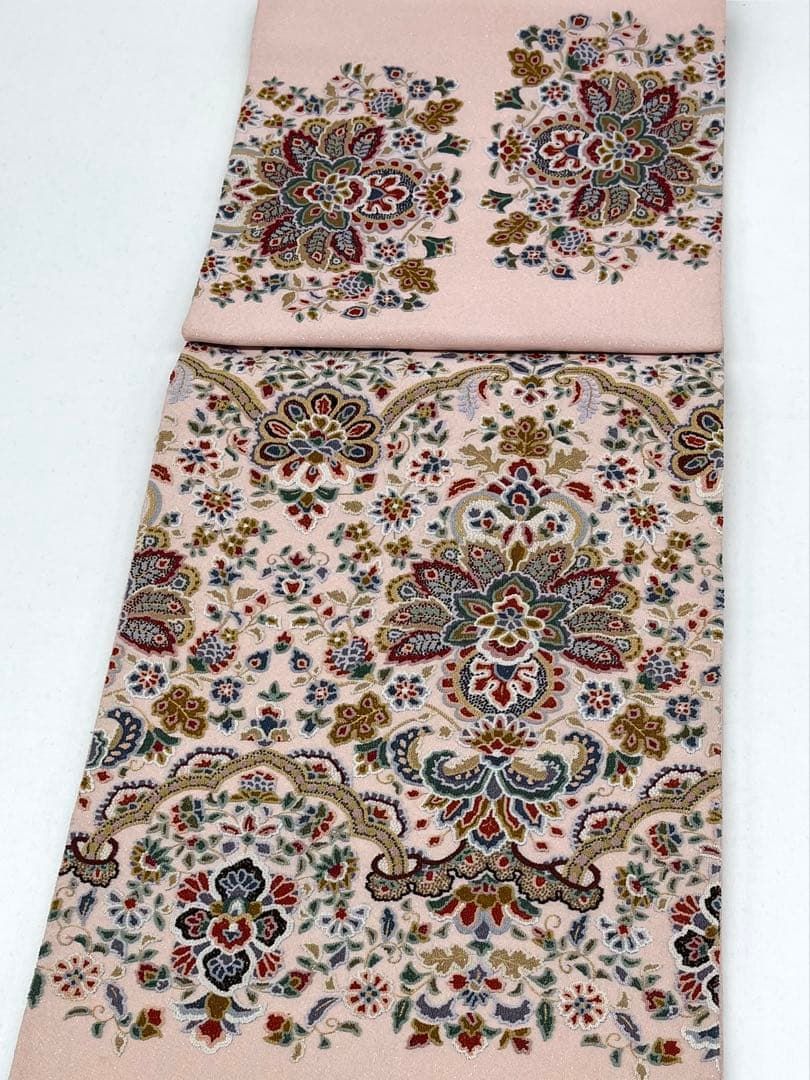 総相良刺繍 袋帯 唐花 つづれ地 金糸 銀糸 正絹 お太鼓柄 総相良刺繍 袋帯 唐花 つづれ地 金糸 銀糸 正絹 お太鼓柄 D002 - メルカリ