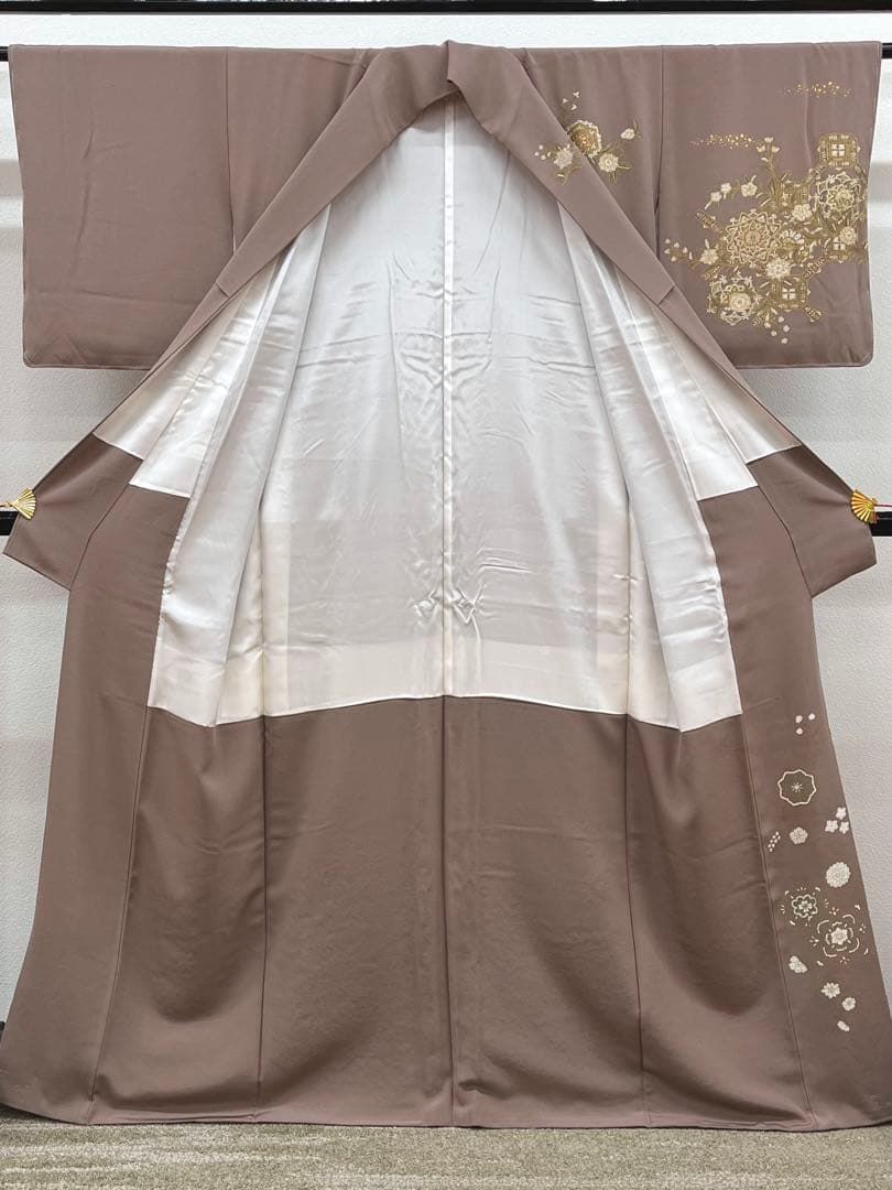 蘇州刺繍 訪問着 金彩 蜀江文 華文 金糸 正絹 躾糸付き A002 - メルカリ