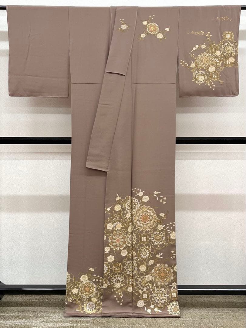 蘇州刺繍 訪問着 金彩 蜀江文 華文 金糸 正絹 躾糸付き - メルカリ