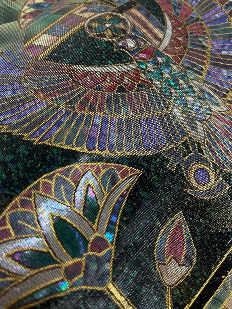 特選 螺鈿細工 佐野正喜 袋帯 ちぎり箔 鷲 鳥 正絹 六通 D003 - メルカリ