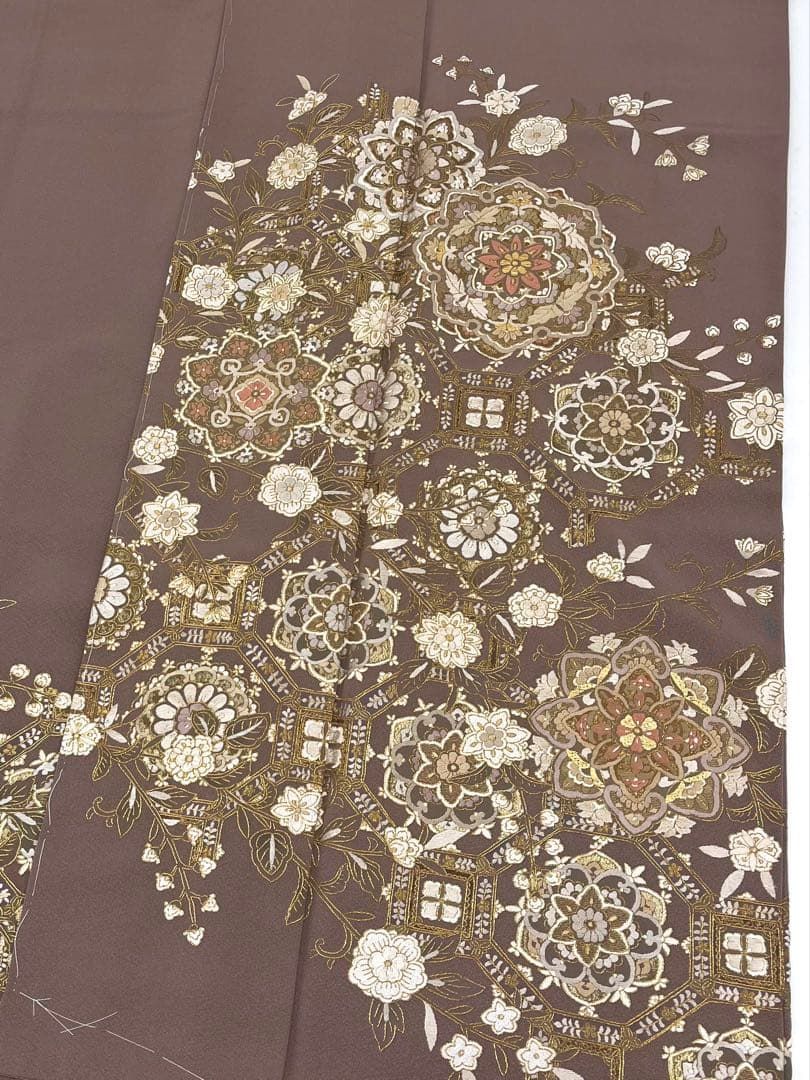 蘇州刺繍 訪問着 金彩 蜀江文 華文 金糸 正絹 躾糸付き A002 - メルカリ