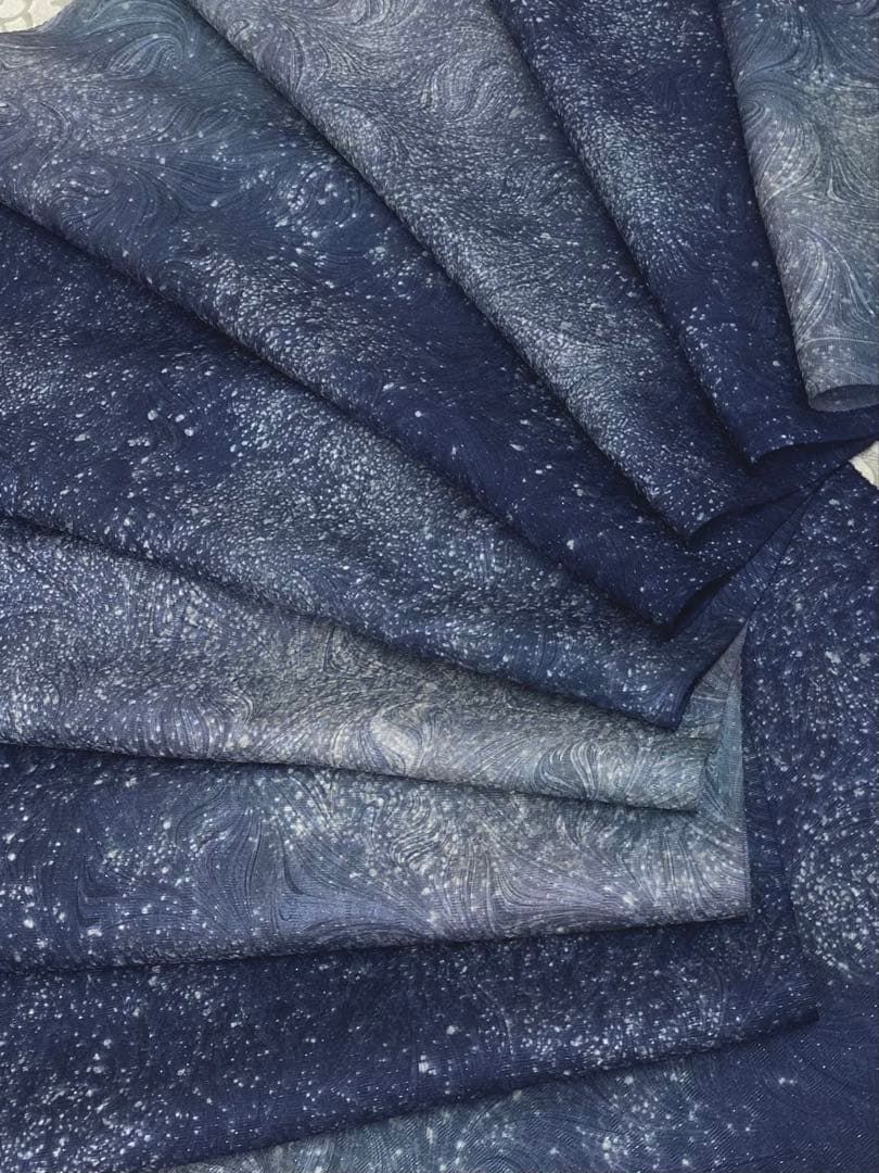 特選 吉野一廉×本墨流し染 小紋 銀通し 反物 正絹 落款入 No.11 特選 吉野一廉×本墨流し染 小紋 銀通し 反物 正絹 落款入 No.11 - メルカリ