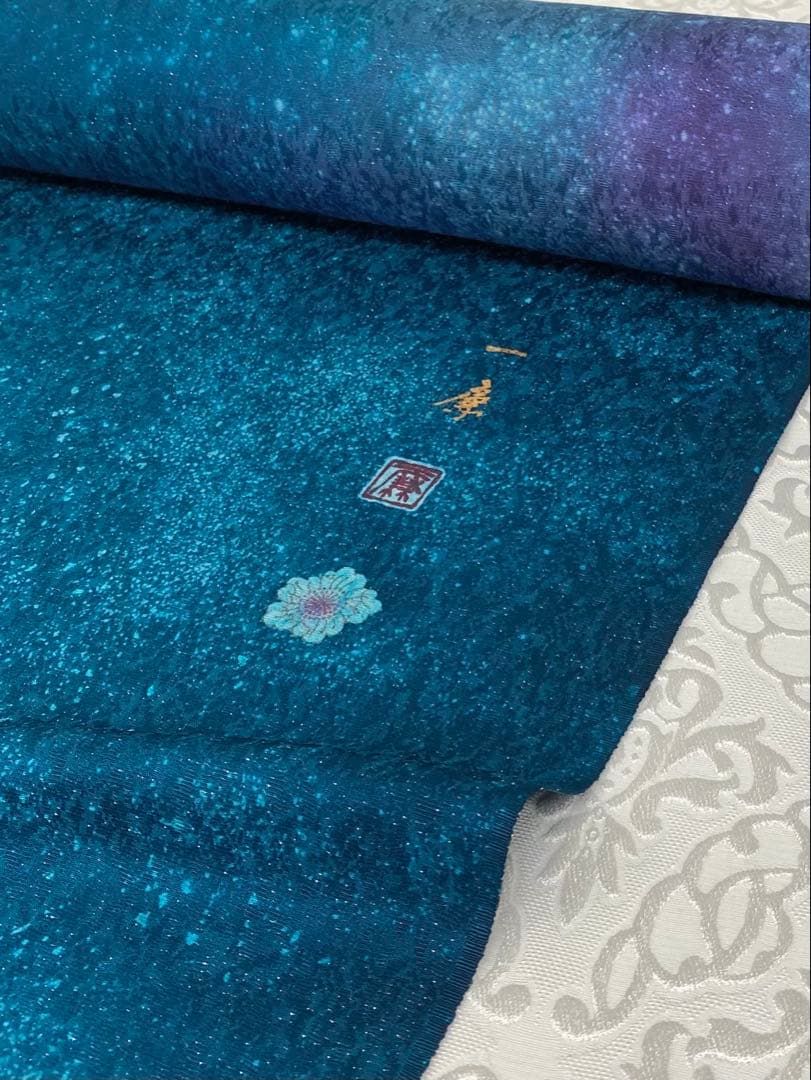 吉野一廉 銀通し 小紋 反物 正絹 着尺 落款入 作家物 No.53 - メルカリ