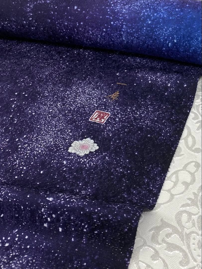 吉野一廉 銀通し 小紋 反物 正絹 着尺 落款入 作家物 No.75 - メルカリ