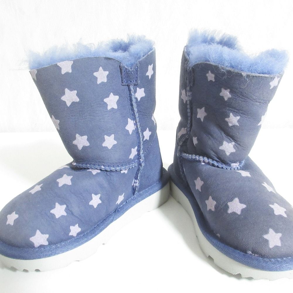 UGG アグ　キッズ　ブーツ　15cm 美品 美品 UGG アグ ベイリーボタン スター 星柄 ムートンブーツ 1018538T