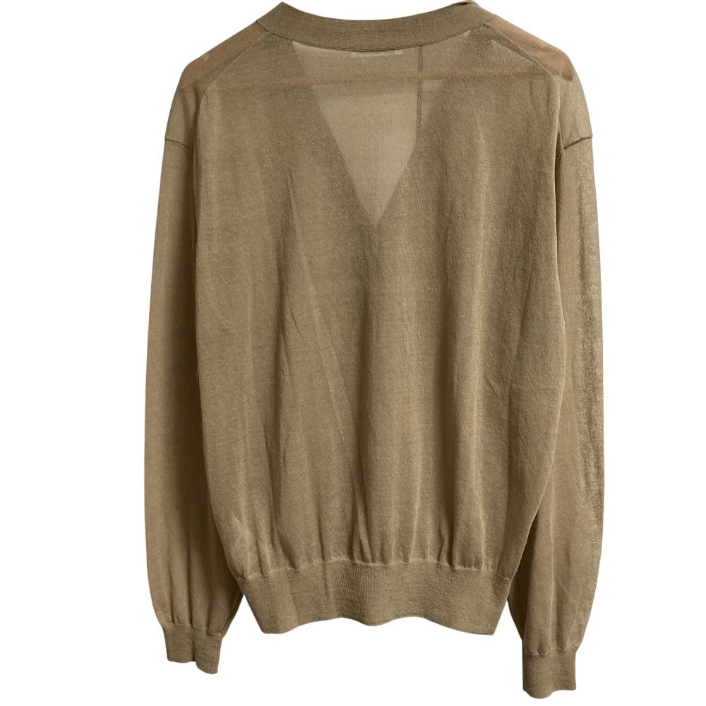 24 SS I LIKE. エブリデイアイライク ドゥーズィエムクラス VOILE Vネック カーディガン ベージュ レディース 古着