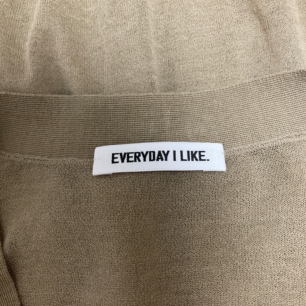  24 SS I LIKE. エブリデイアイライク ドゥーズィエムクラス VOILE Vネック カーディガン ベージュ レディース 古着 長袖 カーディガン ボレロ アンサンブル