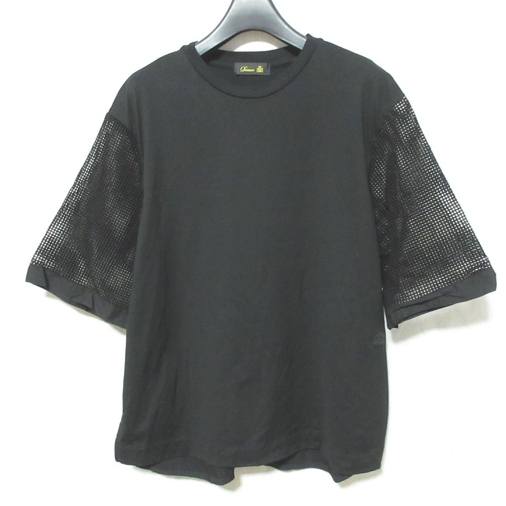 Drawer ドゥロワー M.SUMMER1 天竺メッシュスリーブTシャツ カットソー 6517-206-0702 ブラック レディース 古着