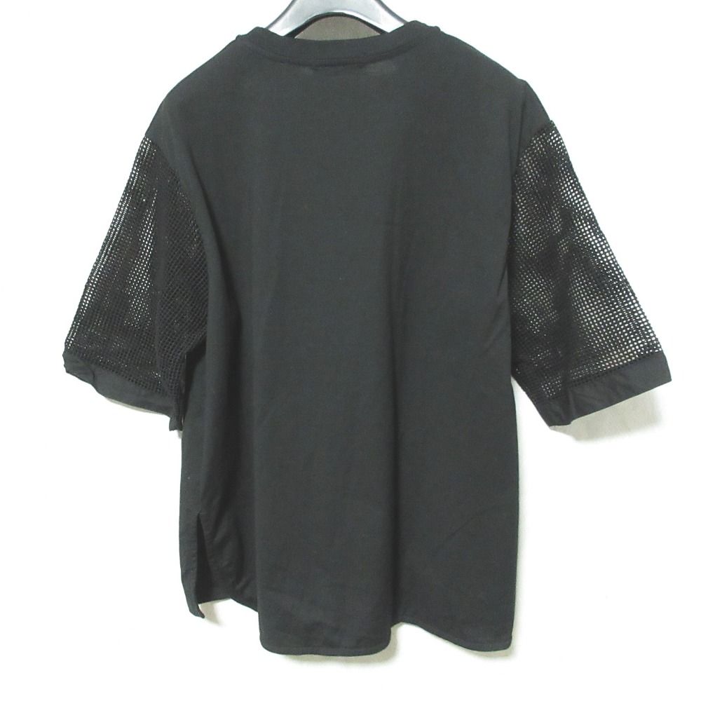 Drawer ドゥロワー M.SUMMER 1 天竺メッシュスリーブTシャツ カットソー 6517-206-0702 ブラック レディース 古着