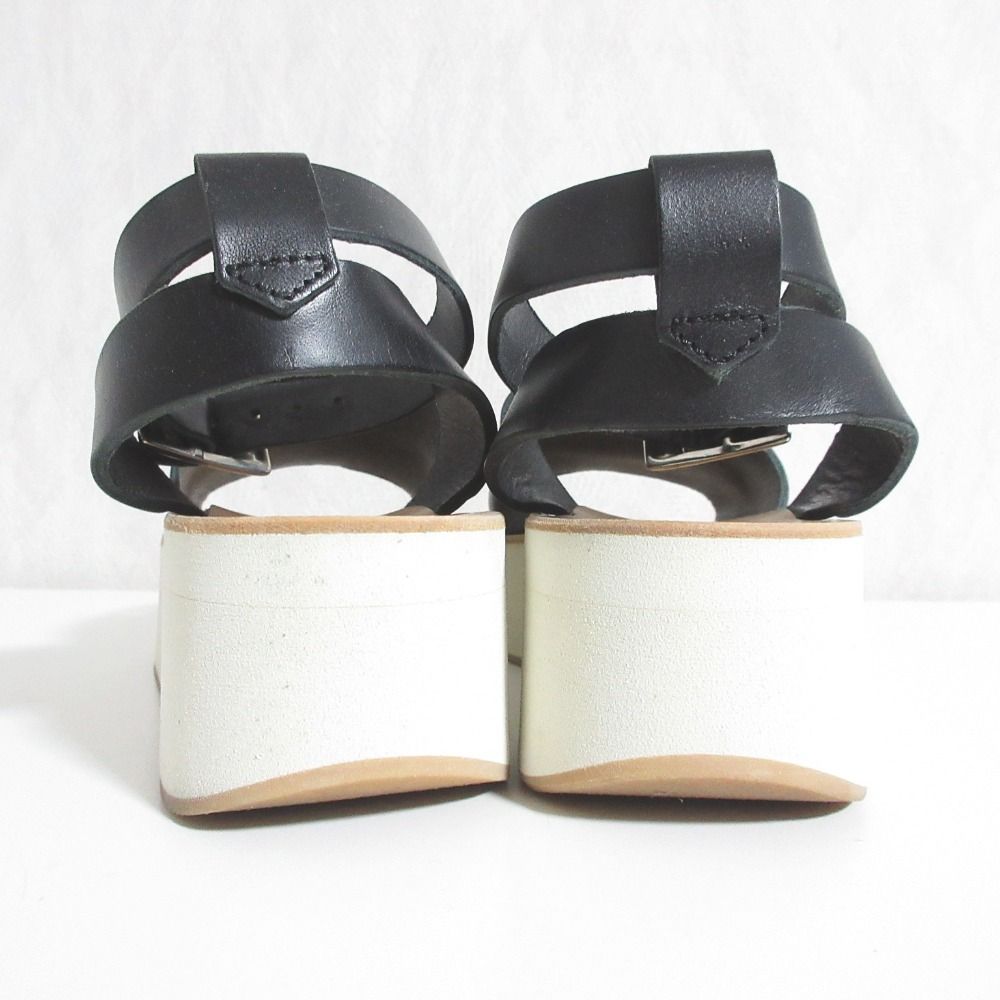 良品 FABIO RUSCONI ファビオルスコーニ レザー プラットフォーム 厚底