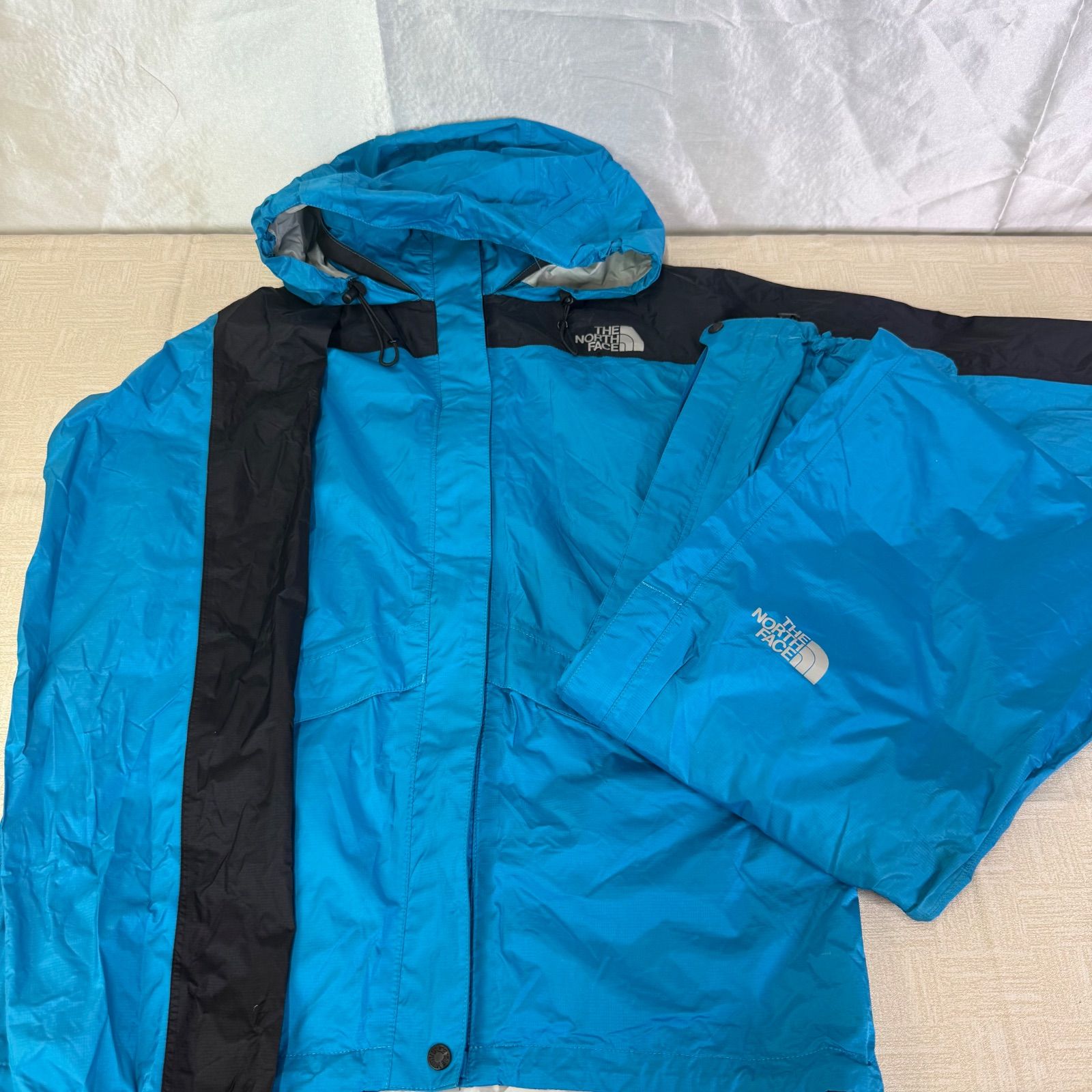 ノースフェイス NPW10032 レインウェア セットアップ L ブルー THE 