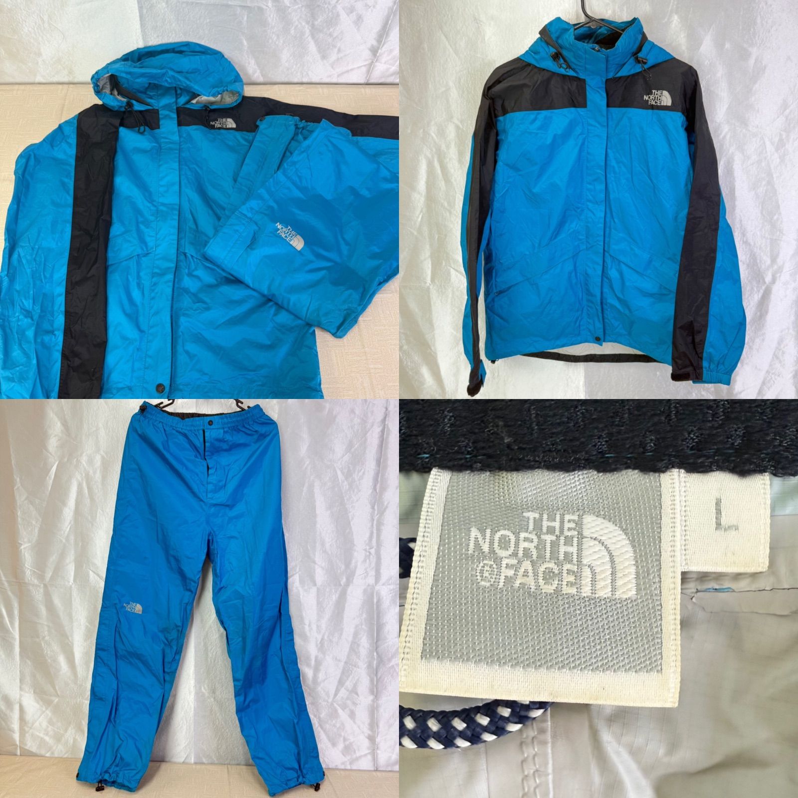 ノースフェイス NPW10032 レインウェア セットアップ L ブルー THE 