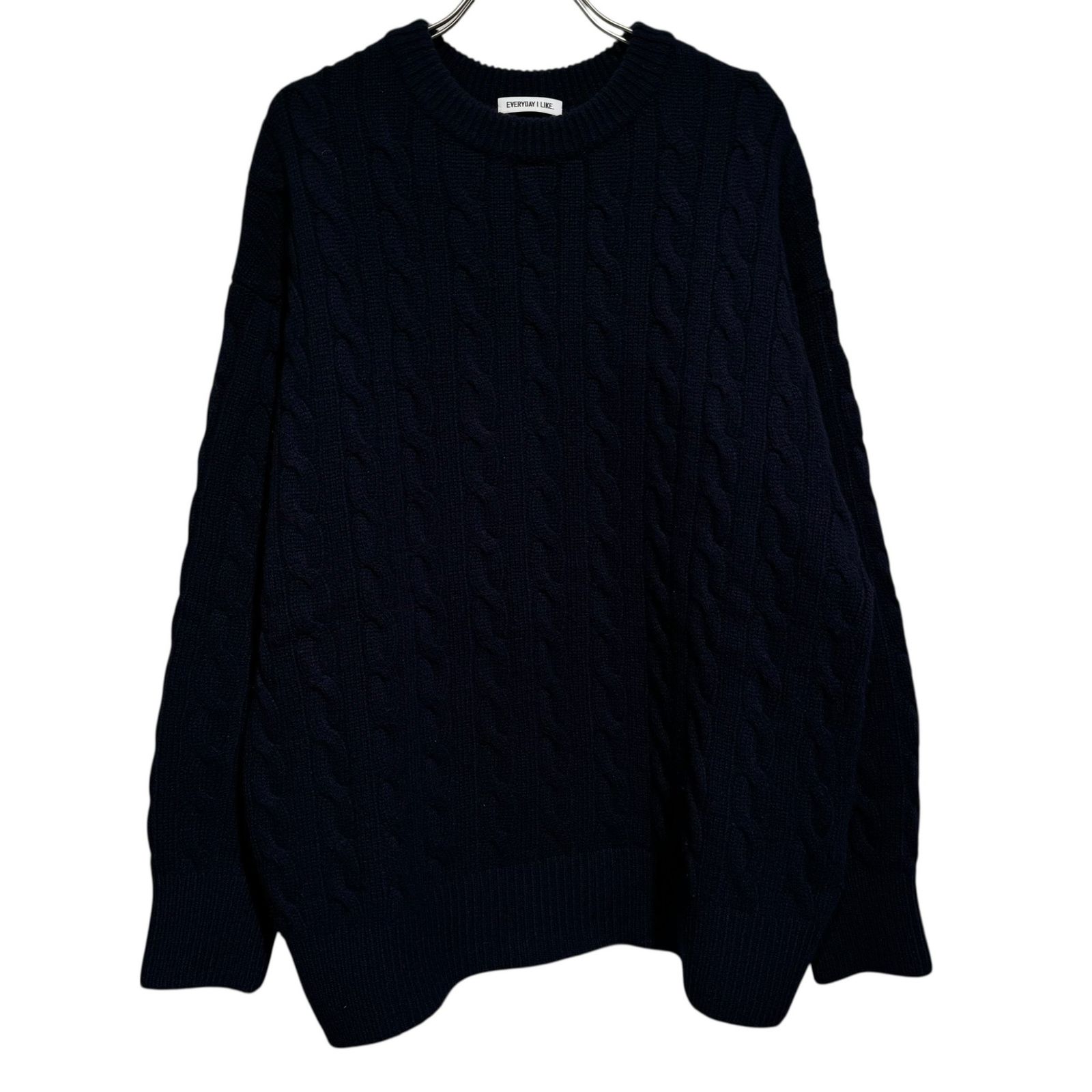 ドゥーズィエムクラス Oversized Cable ニット ネイビー