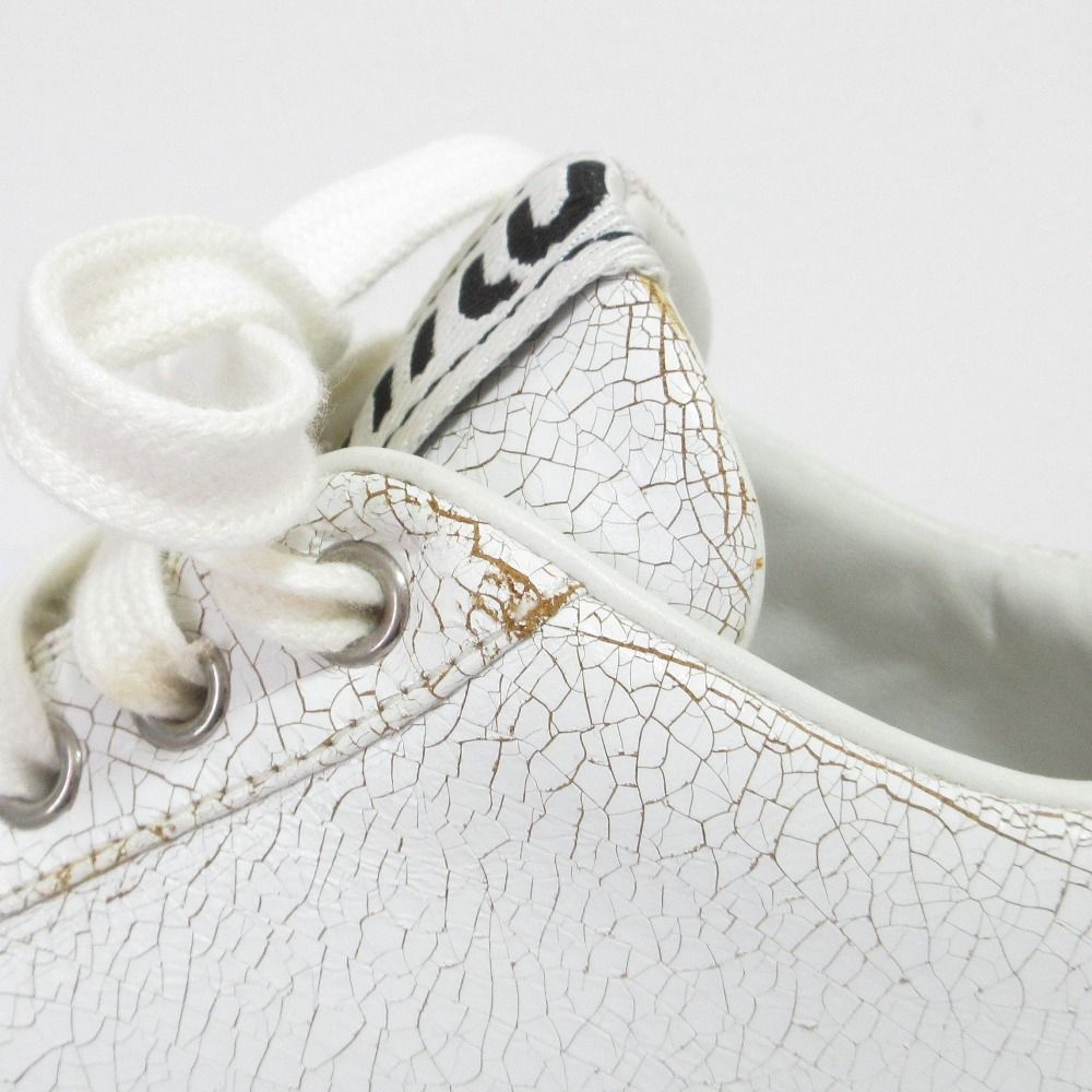 良品 miu miu ミュウミュウ クリスタル クラック加工 レザー  