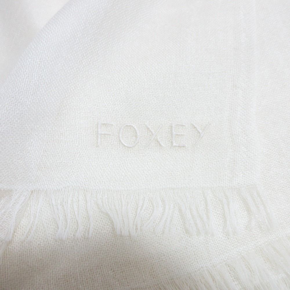 美品 FOXEY フォクシー カシミヤニット 大判ストール ショール  
