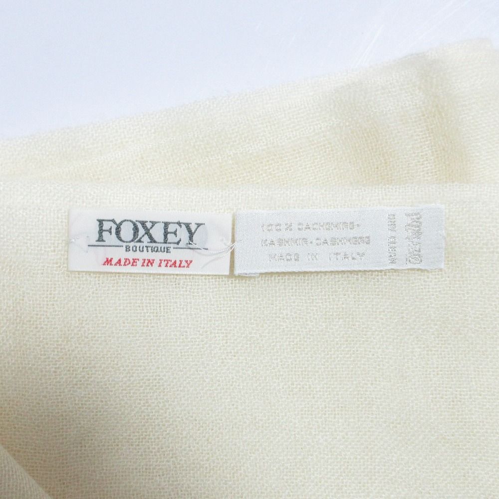 美品 FOXEY フォクシー カシミヤニット 大判ストール ショール  