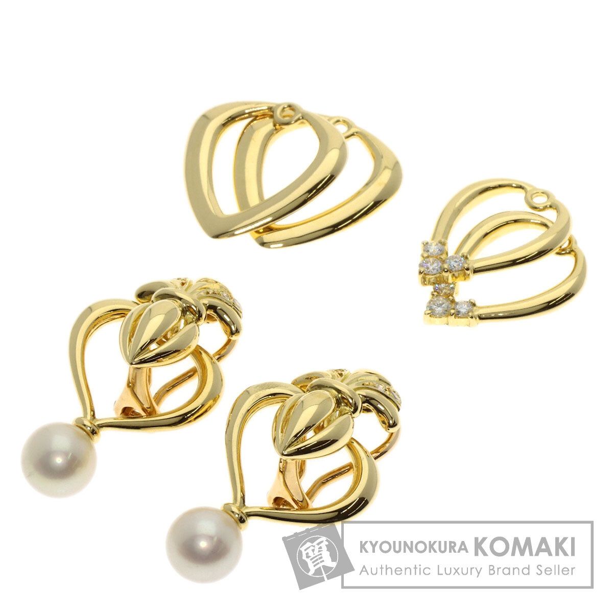 MIKIMOTO ミキモト ダイヤモンド パール 真珠 替えチャーム付き  