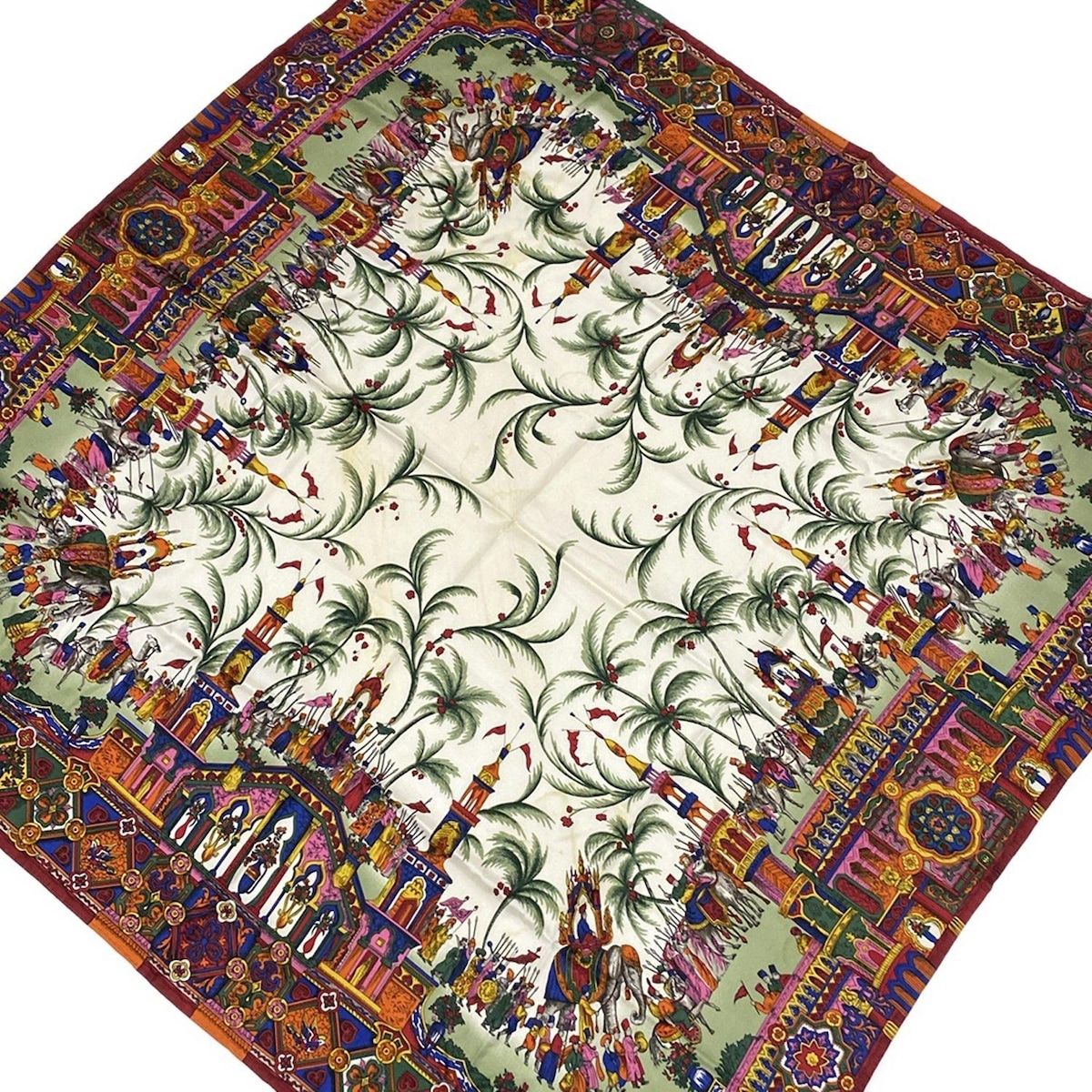 MOSCHINO(モスキーノ) スカーフ - レッド×オレンジ×マルチ - メルカリ