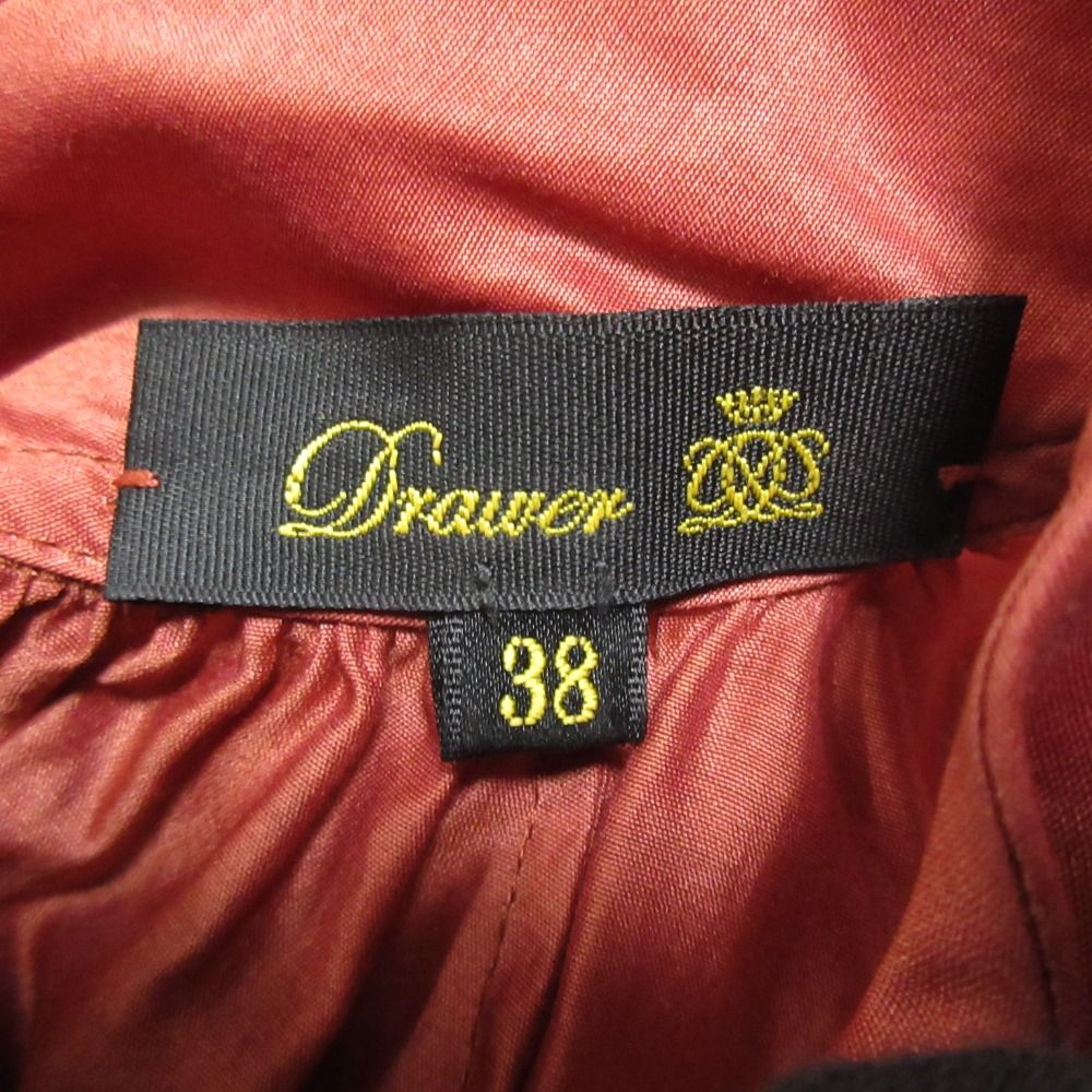美品 Drawer ドゥロワー コットンシルクバックリボンブラウス サイズ38 レッド レディース 古着 中古 USED 美品 Drawer ドゥロワー コットンシルクバックリボンブラウス サイズ38