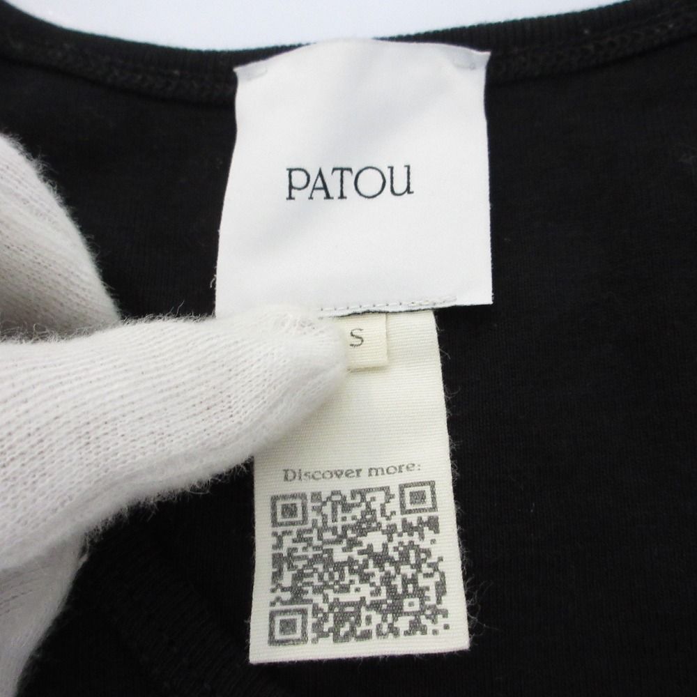 PATOU パトゥ ロゴプリント タンクトップ サイズS ブラック レディース 古着 タンクトップ トップス