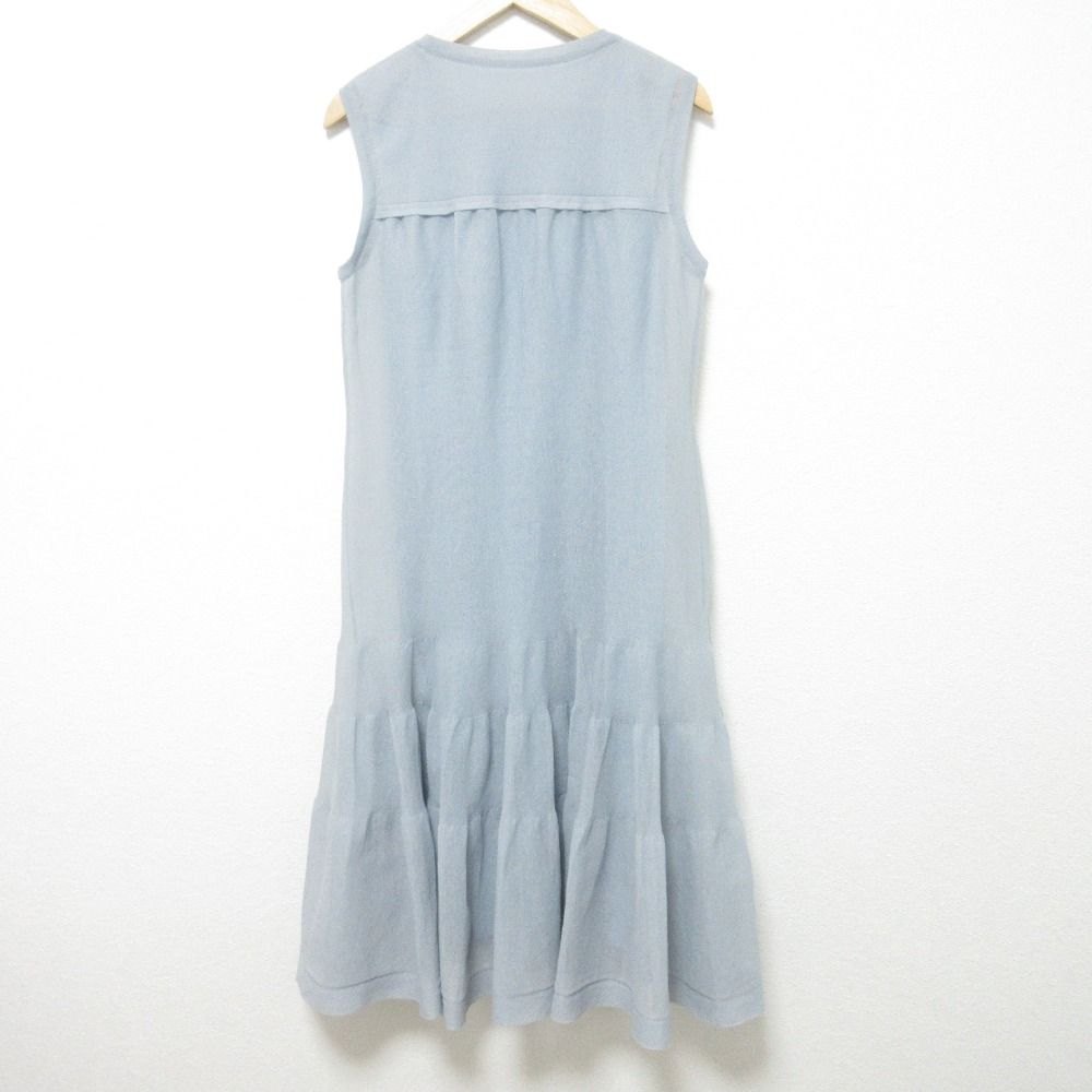 FOXEY フォクシー 22年商品 コレット ドレス ワンピース 42704 サイズ38 ライトブルー レディース 古着