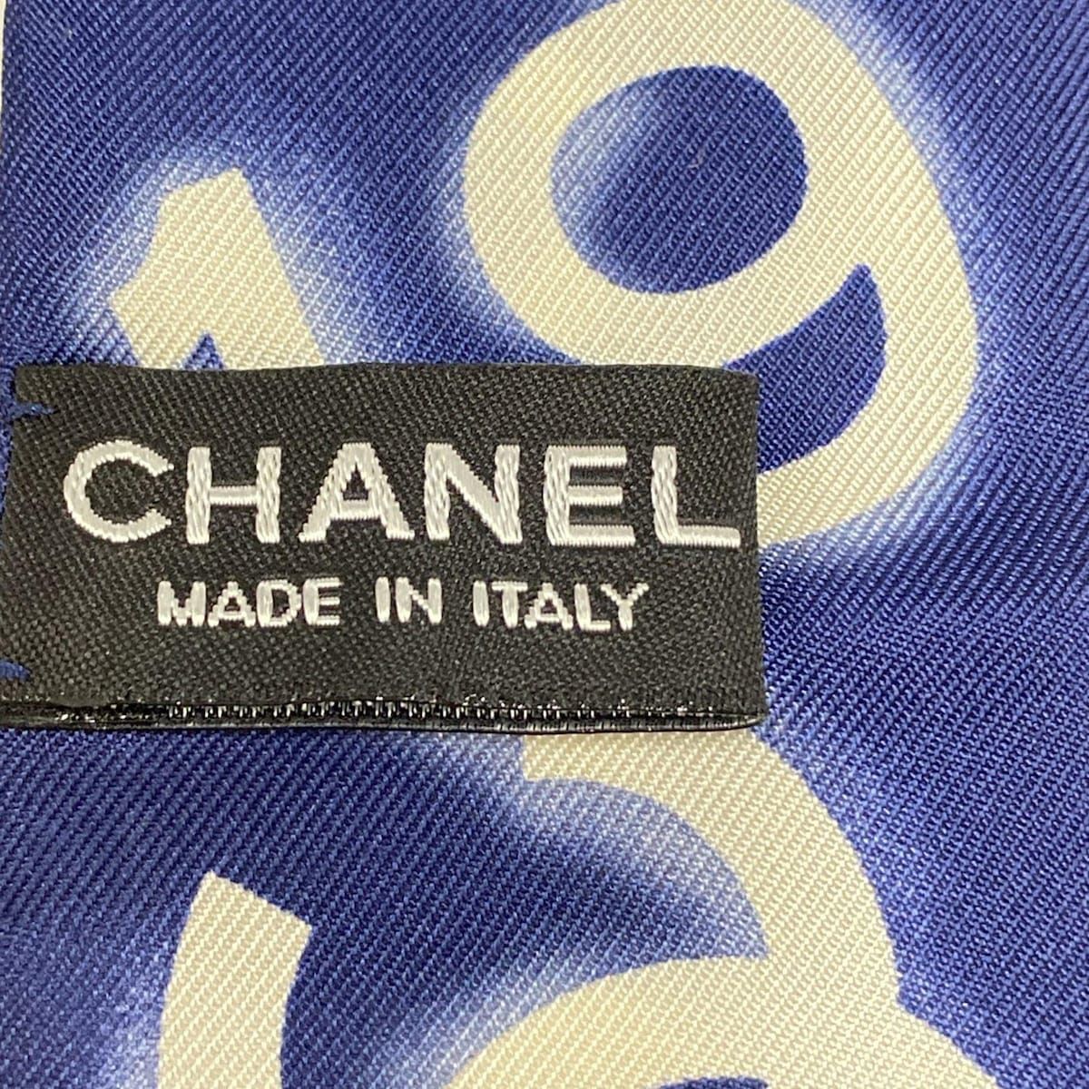 値下げ！新品未使用　シャネル　スカーフ　ハート　リボン　CCロゴ　大人気　超希少 CHANEL(シャネル) スカーフ美品 - ダークネイビー×アイボリー リボン