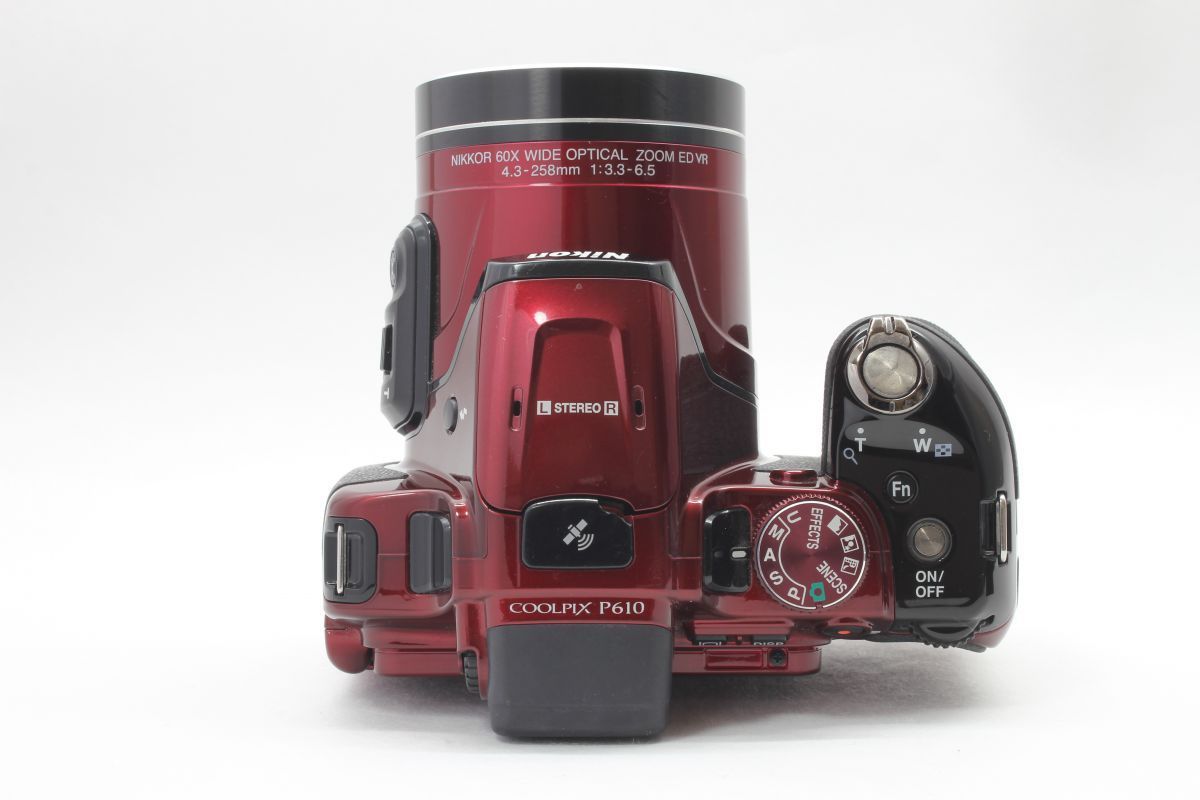 動作良品】ニコン Nikon COOLPIX P610 レッド 動作確認済 バッテリー
