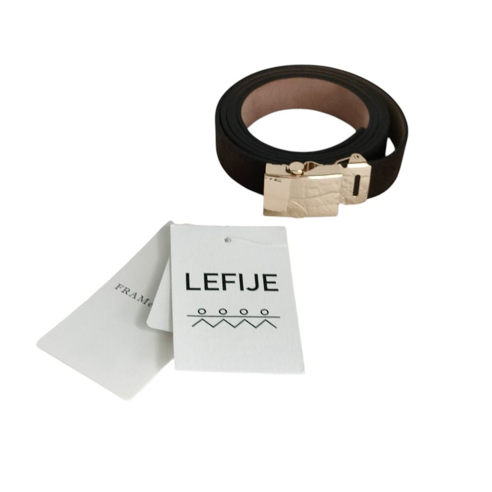 25SS LEFIJE レフィエ カウレザー スエード ガチャベルト F ブラウン レディース 古着