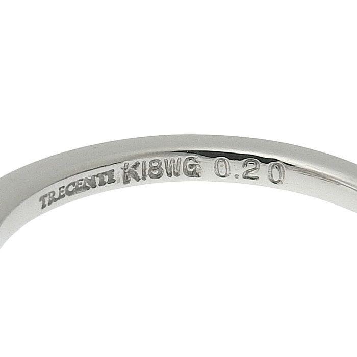 TRECENTI トレセンテ デザイン ダイヤ リング K18WG 750 ホワイト
