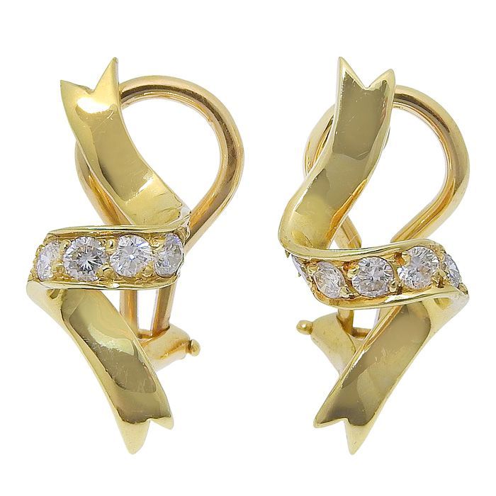 Tiffany&Co ティファニー バイザヤード ピアス ダイヤモンド 18金