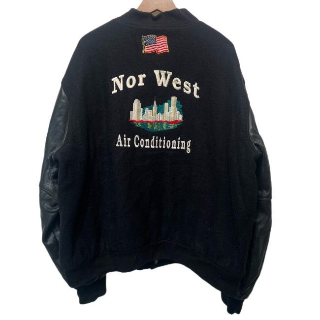 フォロー割10％off】GAME sports wear スタジャン 袖革 ウール