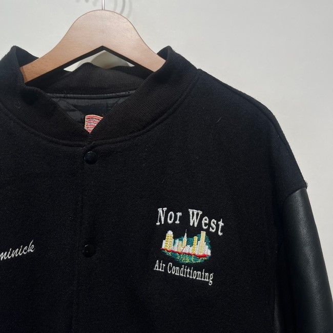 フォロー割10％off】GAME sports wear スタジャン 袖革 ウール