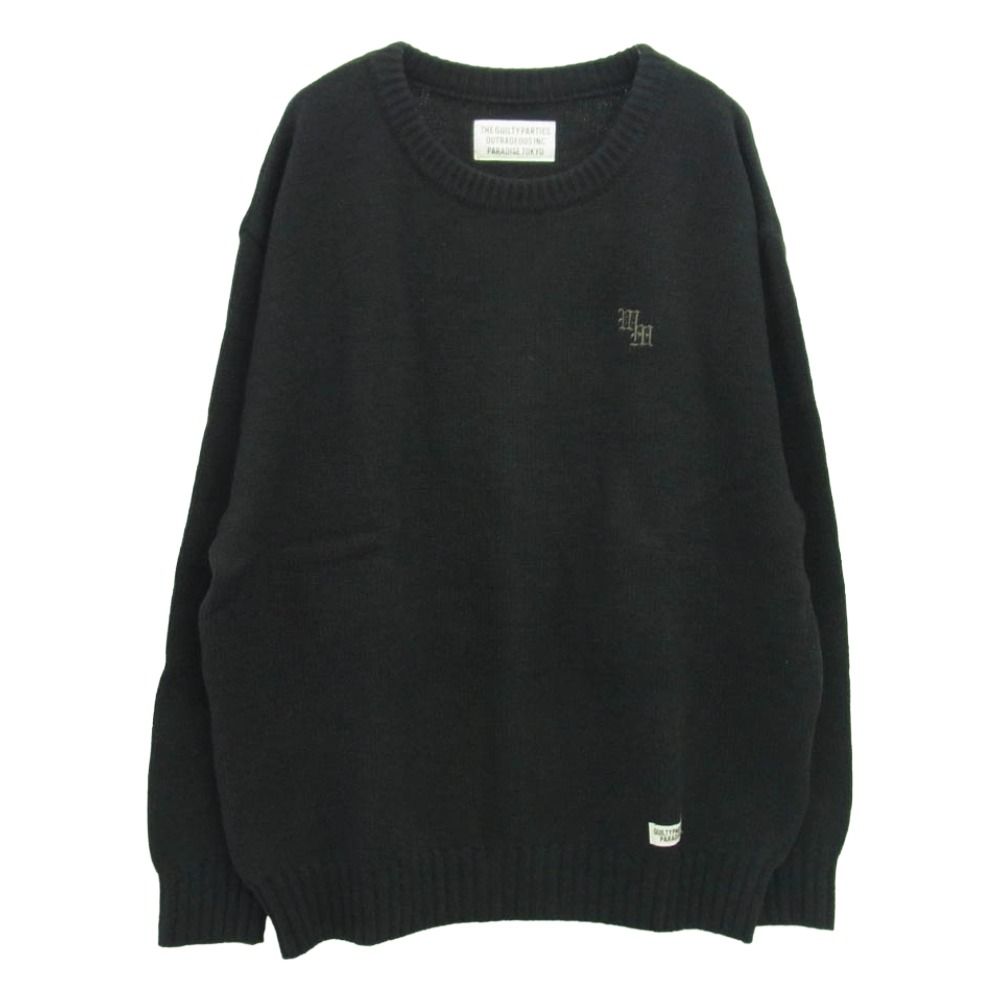 美品】WACKO MARIA 15AW ウール ニット セーター ネイビー 【公式通販】