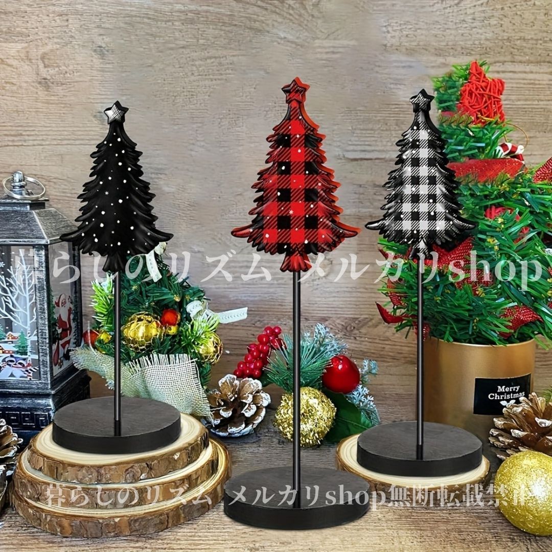 文房具・事務用品 木製クリスマスオーナメント 5点セット