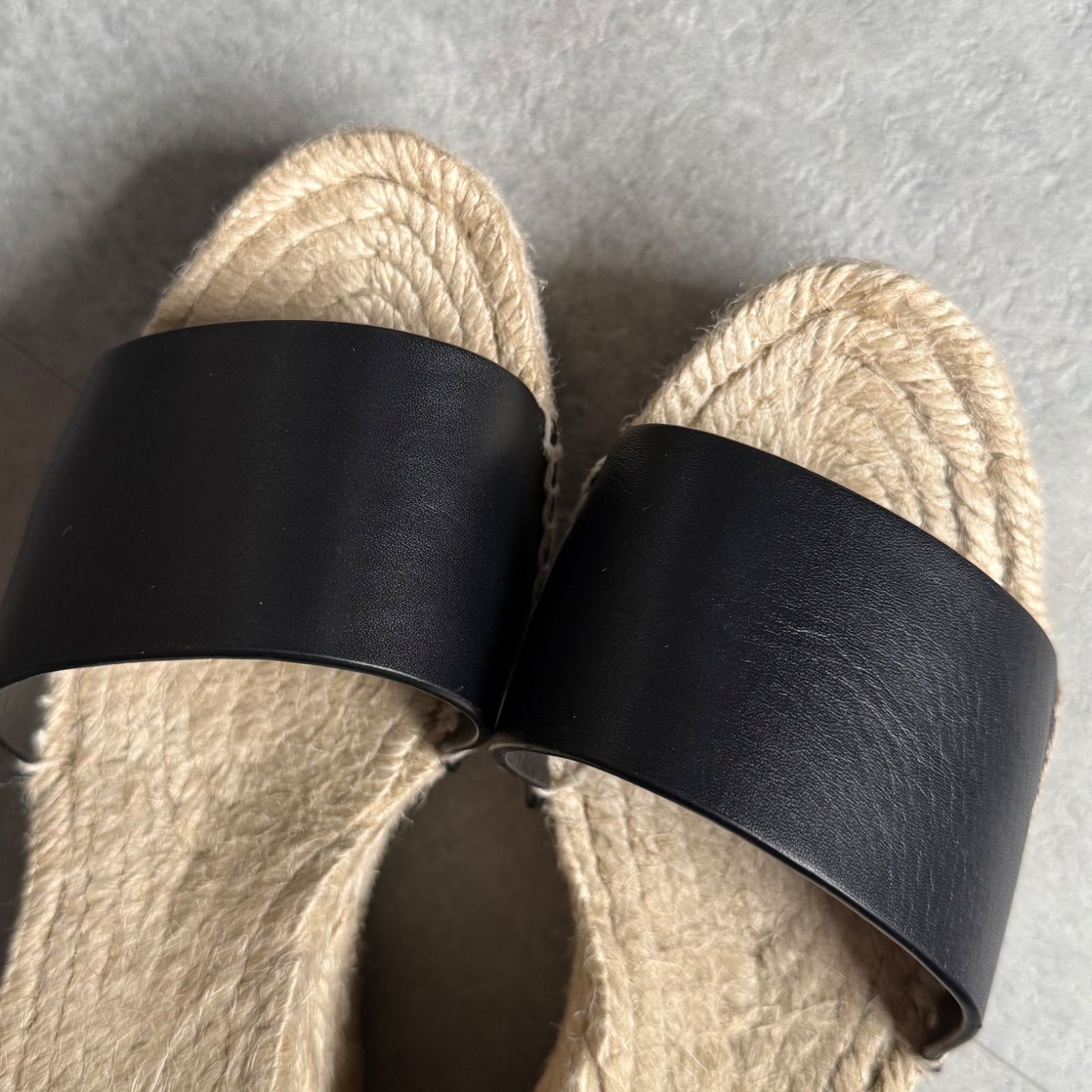 極美品 HERMES ティボリ ウェッジソール エスパドリーユ サンダル 35