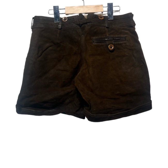 POLO RALPH LAUREN レザーショートパンツ キュロット ラムレザー オイルコーティング PSRLHA2004 古着