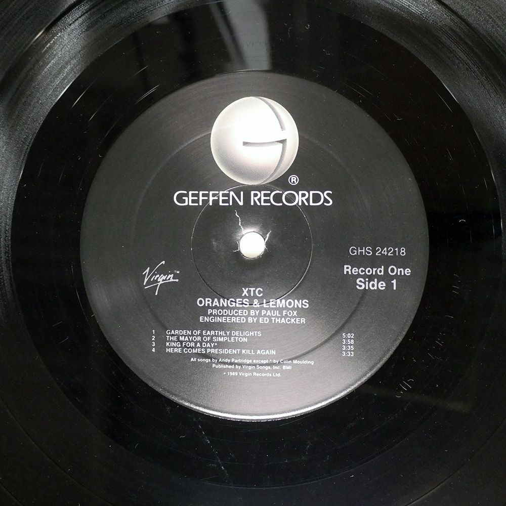 【超希少・美品】「GROWN」XTC　2枚組LP レコード US盤 XTC/ORANGES & LEMONS/GEFFEN GHS24218 LP