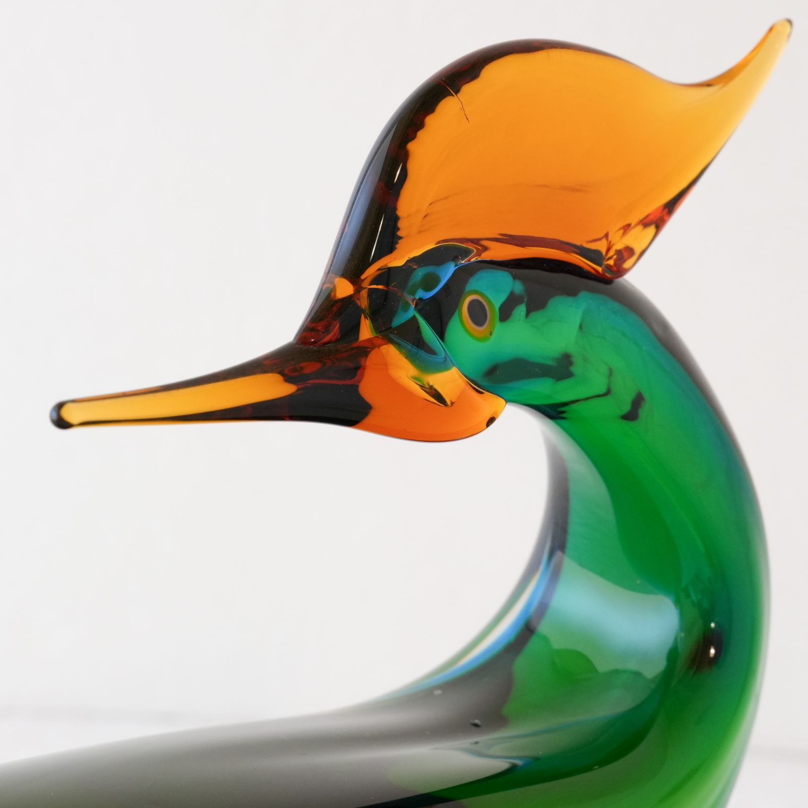 KO] MultiGlass マルティグラス 鳥 ガラス細工 バード グリーン レトロ 