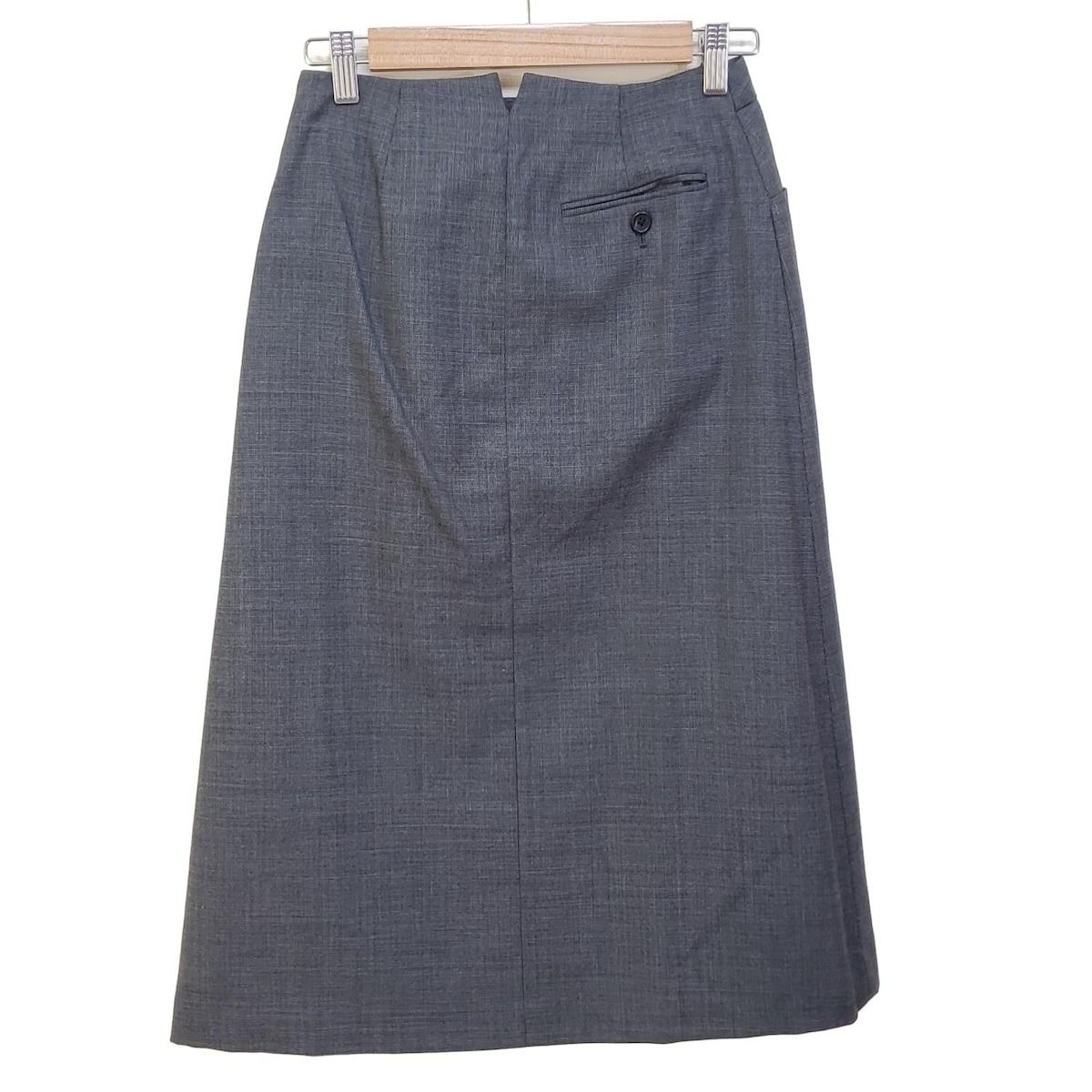 MargaretHowell マーガレットハウエル ロングスカート サイズ1 S レディース - ダークグレー×黒