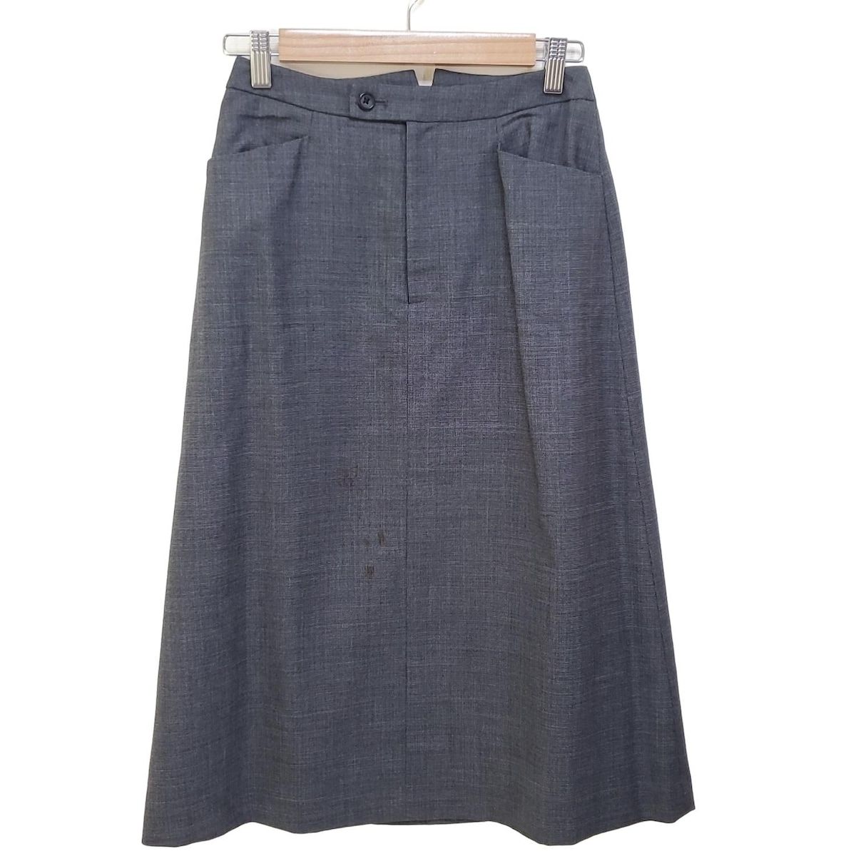 MargaretHowell マーガレットハウエル ロングスカート サイズ1 S レディース - ダークグレー×黒